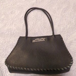 Black leather Harley Davidson purse